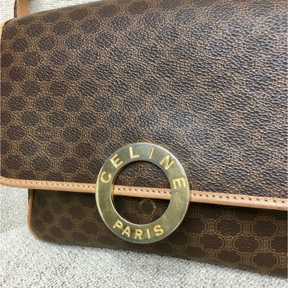 Authentic Celine brown crossbody bag Macadam pattern - Picture 6 of 16